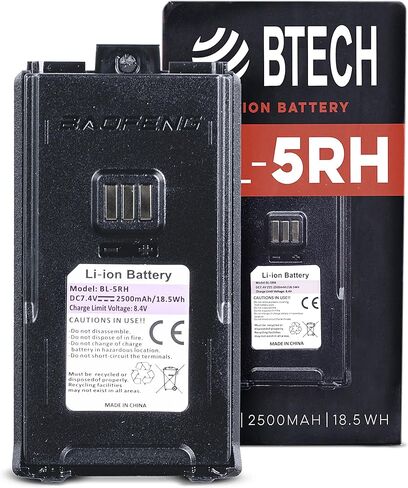 BTECH BL-5RHL 5200mAh USB-C Charging Li-ion Battery Pack, OEM Original Capacity Battery for BaoFeng BF-F8HP PRO and BL-5RH Series Radios in Saudi Arabia