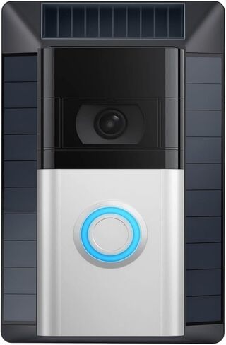 شاحن بالطاقة الشمسية متوافق مع جرس باب الفيديو Ring (إصدار 2020)، منفذ Micro USB فقط، ليس لمنافذ USB-C أو 2-Prong، لوحة شمسية مقاومة للماء للطاقة المستمرة (إصدار الجيل الثاني 2020) in Kuwait