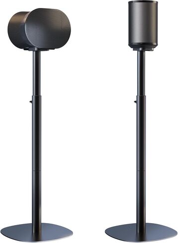 Speaker Stands for Sonos Era-100 & Era-300 - Height Adjustable Floor Stands 29.1''–39'', Dual-Mount Base for Space-Saving Placement, Concealed Cable Management, 11 lbs Max Load, 1 Pair, Black in Saudi Arabia