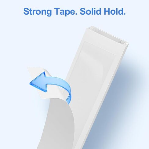 Yecaye Cord Hider, 113in One-Cord Cable Concealer, Cord Covers for Wires on Wall, Easy Install Cable Management Kit for 2 Small Wires, Cables Raceway Home Office, W0.59in H0.4in, White in Saudi Arabia