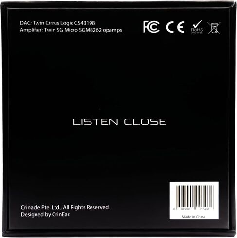 بروتوكول ماكس | مضخم صوت DAC محمول مع 10 نطاقات PEQ، Dual Cirrus Logic CS43198 + Dual SG Micro SGM8262-2 | تضخيم عالي الطاقة بقدرة 600 ميجاوات in Kuwait