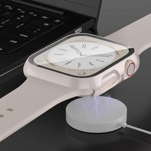 حافظة مكونة من 6 قطع متوافقة مع ساعة Apple Watch 40mm Series SE 3(2025)/SE 2/SE/6/5/4 مع واقي شاشة من الزجاج المقوى، QCKANLJ غطاء حماية كامل للوجه من البولي كربونات الصلب فائق النحافة لساعة iWatch 40 مم in Saudi Arabia