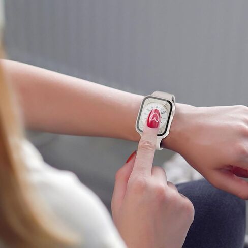 حافظة مكونة من 6 قطع متوافقة مع ساعة Apple Watch 40mm Series SE 3(2025)/SE 2/SE/6/5/4 مع واقي شاشة من الزجاج المقوى، QCKANLJ غطاء حماية كامل للوجه من البولي كربونات الصلب فائق النحافة لساعة iWatch 40 مم in Saudi Arabia