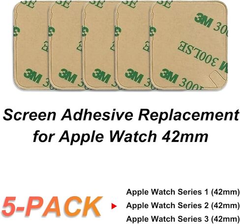 ملصق بديل للشاشة مقطوع مسبقًا مقاوم للماء متوافق مع Apple Watch Series 1/2/3 42 مم (ليس للسلسلة 10/11 42 مم) in Saudi Arabia