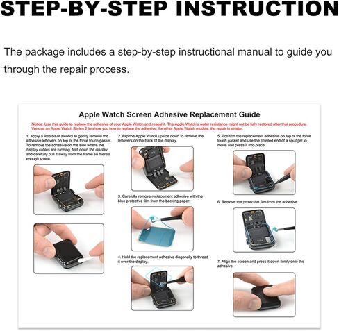 ملصق بديل للشاشة مقطوع مسبقًا مقاوم للماء متوافق مع Apple Watch Series 1/2/3 42 مم (ليس للسلسلة 10/11 42 مم) in Saudi Arabia