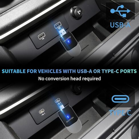 2026 محول لاسلكي 2 في 1 لـ Apple CarPlay وAndroid Auto، التوصيل والتشغيل سلكي صغير بزمن وصول منخفض إلى دونجل لاسلكي للسيارات ذات واجهات USB من النوع A أو النوع C، لهواتف iPhone وAndroid، بدون تأخير in Kuwait