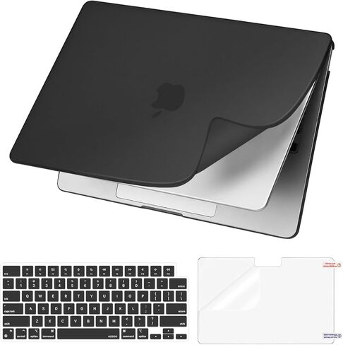 MOSISO Compatible with MacBook Air 13 inch Case 2025-2022 M4 A3240 M3 A3113 M2 A2681,Anti-Fingerprint Scratch Resistant PP Matte Soft Cover&Keyboard Cover&Screen Film for Mac Air 13.6 Case,Translucent in Saudi Arabia