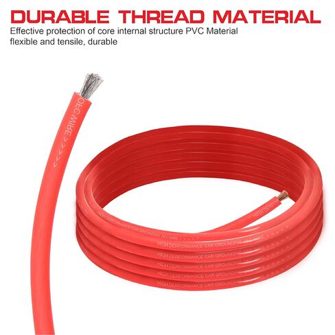 0 Gauge Car Amp Wiring Kit up to 3000W Car Amplifier Installation Wiring Helps You Make Connections and Brings Power to Your Radio, Subwoofers Speakers (4 Gauge) in Kuwait