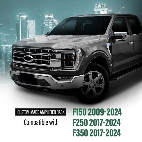 رف مكبر صوت مصنوع حسب الطلب باللون البرتقالي الكبير متوافق مع Ford F150 2009-2024 Fit Ford F250 F350 2017-2024 in Kuwait