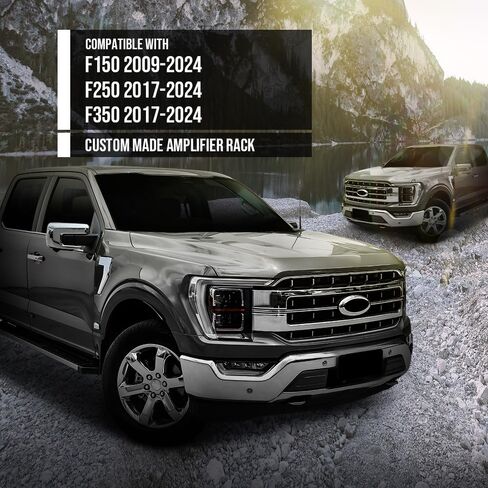 ALLGOOD Custom Made Amplifier Rack Compatible with Ford F150 2009-2024 Fit Ford F250 F350 2017-2024 Black in Saudi Arabia