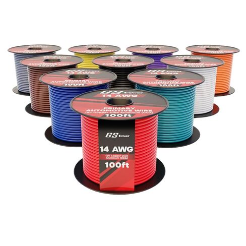 GS Power 600ft CCA 12 Gauge Wire Automotive, 6 Colors 100ft per Roll, 12 AWG 12v, Flexible Speaker Electrical Wire Low Voltage Primary for Car Stereo Audio Trailer Harness Hookup Wiring DIY in Saudi Arabia