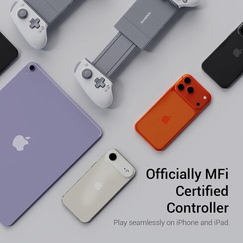 وحدة تحكم الهاتف GameSir G8 Plus MFi لأجهزة iPhone 15/16/17/iPad Mini وAndroid (USB-C)، معتمدة رسميًا من MFi - قبضة مريحة، Play Call of Duty، Stream Xbox، 2 زر خلفي احترافي in Kuwait
