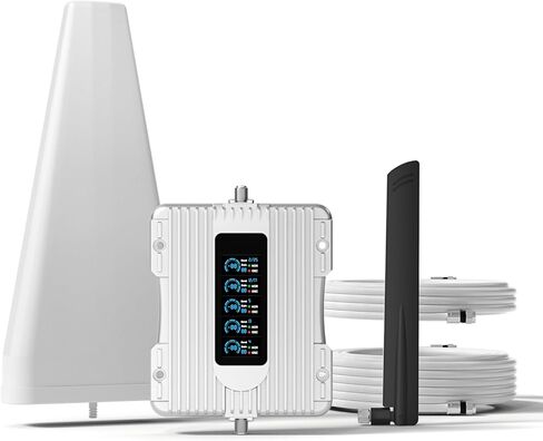 معزز الهاتف الخليوي للمنزل بمساحة تصل إلى 3000 قدم مربع، بيانات معززة للخلية للنطاق 4/12/17/13/5/25/2، معزز إشارة الخلية لجميع شركات النقل الأمريكية Verizon، AT&T، T-Mobile-5G 4G LTE 3G FCC معتمد in Kuwait