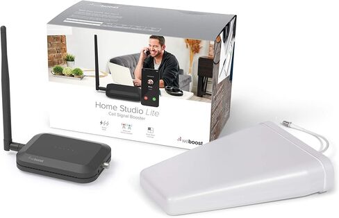 weBoost Home Studio Lite - Cell Phone Signal Booster for Verizon and AT&T only | Boosts 5G, 4G LTE up to 3,000 sq. ft | Made in the U.S. | FCC Approved (model 470165) in Saudi Arabia