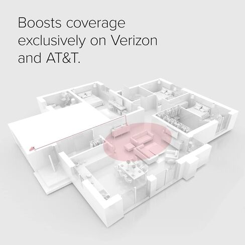 weBoost Home Studio Lite - Cell Phone Signal Booster for Verizon and AT&T only | Boosts 5G, 4G LTE up to 3,000 sq. ft | Made in the U.S. | FCC Approved (model 470165) in Saudi Arabia
