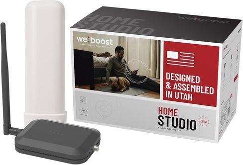 weBoost Home Studio Lite - Cell Phone Signal Booster for Verizon and AT&T only | Boosts 5G, 4G LTE up to 3,000 sq. ft | Made in the U.S. | FCC Approved (model 470165) in Saudi Arabia