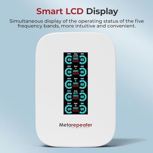 معزز الهاتف الخليوي للمنزل، شاشة LCD ذكية، معزز إشارة الهاتف الخليوي حتى 5000 قدم مربع، تعزيز 5G و4G LTE لجميع شركات النقل الأمريكية - Verizon، AT&T، T-Mobile والمزيد، معتمد من لجنة الاتصالات الفيدرالية (FCC) in Kuwait