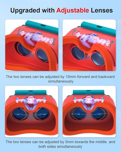 Upgraded VR Headset Compatible with Nintendo Switch & OLED, Adjustable 3D VR Glasses with Wide Compatibility for Switch, HD Lenses, No-Blur Immersive Gaming Experience in Saudi Arabia