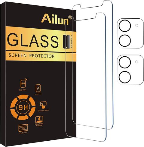 Ailun 3 Pack Screen Protector for iPhone 16 [6.1 inch] + 3 Pack Camera Lens Protector with Installation Frame,Case Friendly Tempered Glass Film,[9H Hardness][Not for iPhone 16e/16 Pro/Plus/Pro Max] in Kuwait