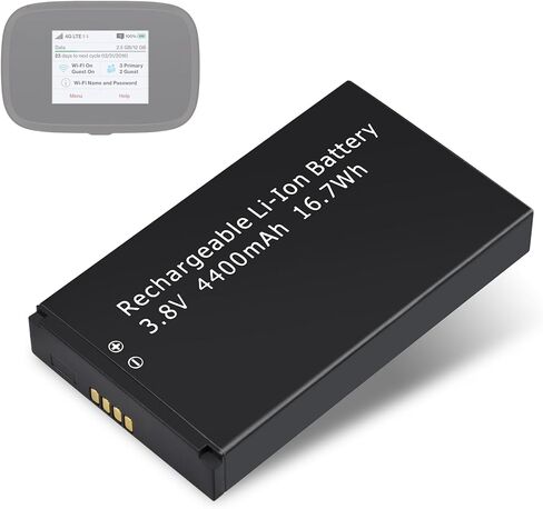 MiFi 8800L Battery Replacement for Inseego: 3.8V 4400mAh 16.7Wh Verizon MiFi 7730L Battery for Novatel Jetpack MiFi 8800L 7730L Mobile Hotspot 40123117 in Kuwait