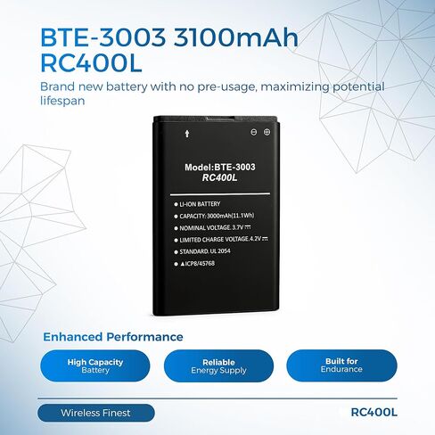 استبدال البطارية لنقطة اتصال Orbic Verizon Speed ​​Mobile Hotspot RC400L موديل BTE-3003 ORB400LB Mobi إصلاح جزء إصلاح مشكلة الطاقة الميتة، قابلة لإعادة الشحن، سعة عالية، آمنة وموثوقة in Saudi Arabia