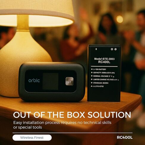 استبدال البطارية لنقطة اتصال Orbic Verizon Speed ​​Mobile Hotspot RC400L موديل BTE-3003 ORB400LB Mobi إصلاح جزء إصلاح مشكلة الطاقة الميتة، قابلة لإعادة الشحن، سعة عالية، آمنة وموثوقة in Saudi Arabia