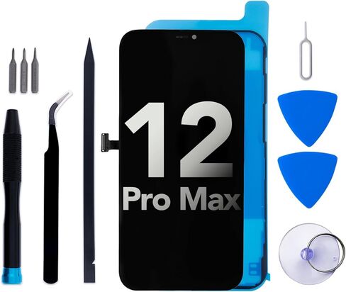 مجموعة استبدال شاشة iPhone XR، مجموعة محول رقمي LCD ثلاثية الأبعاد تعمل باللمس مقاس 6.1 بوصة مع أدوات إصلاح ولاصق إطار، 625 شمعة في المتر المربع (النوع) (موديل A2105/A1984/A2108/A2106/A2107) in Kuwait
