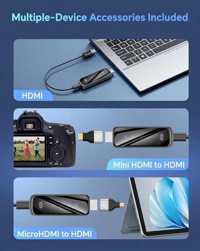 Wireless hdmi Transmitter and Receiver 328FT/100M，4K Decode Plug & Play Portable 5G+2.4G Wireless Display Adapter Extender Kit for Video and Audio to Monitor from PC/Projector/TV Box in Saudi Arabia