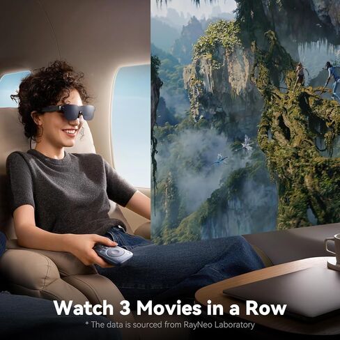 نظارات RayNeo Air 3s وحزمة تلفزيون الجيب - نظارات عرض الفيديو HueView مقاس 201 بوصة و120 هرتز in Kuwait