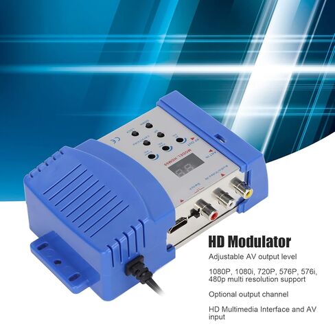 HD Digital RF Modulator, PAL NTSC Format No Drive HD Multimedia Interface AV to RF Converter for Satellite Receivers, Video Cameras, VCR in Kuwait