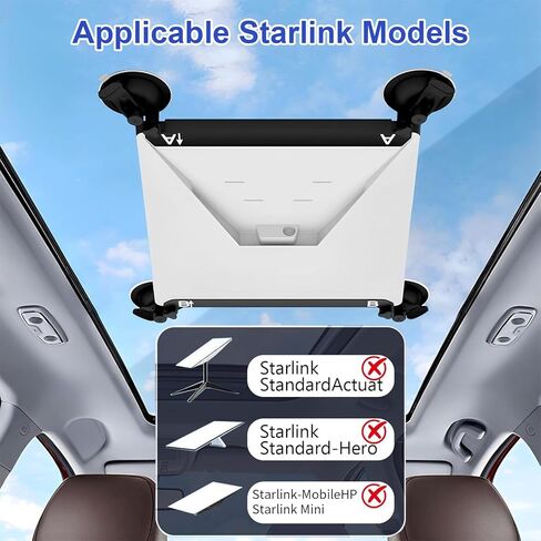 ملحقات ستارلينك الصغيرة، حامل ستارلينك ميني بالشفط، 2.8 × 4.1 × 10.8 بوصة، مجموعة ستارلينك الشمسية، حامل مركبة ستارلينك لأسقف السيارة أو النوافذ in Kuwait