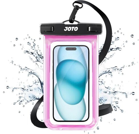 حافظة هاتف JOTO 2 Pack Universal مقاومة للماء لهاتف iPhone 17 Air 16 15 14 13 12 11 Plus Pro Max، IPX8 حقيبة جافة للهاتف المحمول XR X SE، Galaxy S23 S22 S21 S20+ S20 S10 Plus Note، بكسل يصل إلى 7 بوصات - أسود in Kuwait