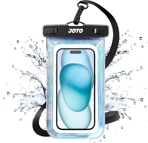 حافظة هاتف JOTO 2 Pack Universal مقاومة للماء لهاتف iPhone 17 Air 16 15 14 13 12 11 Plus Pro Max، IPX8 حقيبة جافة للهاتف المحمول XR X SE، Galaxy S23 S22 S21 S20+ S20 S10 Plus Note، بكسل يصل إلى 7 بوصات - أسود in Kuwait