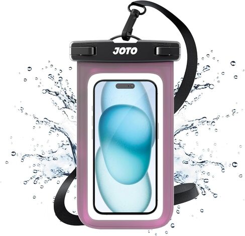 حافظة هاتف JOTO 2 Pack Universal مقاومة للماء لهاتف iPhone 17 Air 16 15 14 13 12 11 Plus Pro Max، IPX8 حقيبة جافة للهاتف المحمول XR X SE، Galaxy S23 S22 S21 S20+ S20 S10 Plus Note، بكسل يصل إلى 7 بوصات - أسود in Kuwait
