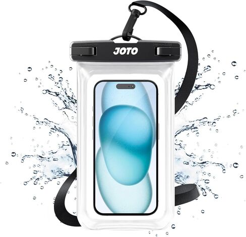 حافظة هاتف JOTO 2 Pack Universal مقاومة للماء لهاتف iPhone 17 Air 16 15 14 13 12 11 Plus Pro Max، IPX8 حقيبة جافة للهاتف المحمول XR X SE، Galaxy S23 S22 S21 S20+ S20 S10 Plus Note، بكسل يصل إلى 7 بوصات - أسود in Kuwait