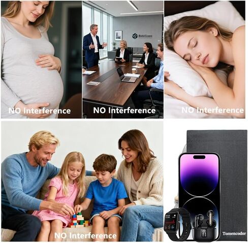 2 حزمة من مانع EMF للهاتف الخلوي، حقائب حماية من الإشعاع، جراب هاتف مضاد للنبضات الكهرومغناطيسية، مانع إشعاع الهاتف الخلوي، جراب هاتف مانع لإشارة EMF/WiFi/RFID/GPS (أسود) in Saudi Arabia