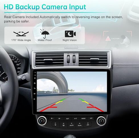 ستيريو راديو السيارة لسيارة Honda Accord الجيل السابع (2003-2007) Android 14 2GB+64GB CarPlay اللاسلكي وAndroid Auto، شاشة لمس IPS 10 بوصة، بلوتوث WiFi GPS Navi، FM/AM، كاميرا احتياطية، SWC in Kuwait