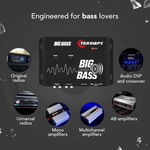 Taramps Big Bass DSP، معالج عميق لأنظمة الصوت في السيارة، معزز تأثير مضخم الصوت مع تردد قابل للتعديل وعناصر تحكم في الاجتياح in Kuwait
