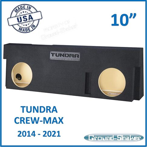 Tundra Crew Max 2014-2021 10 "مزدوج مختوم صندوق فرعي مضخم صوت الضميمة صندوق مكبر الصوت سيارة شاكر الأرض in Kuwait