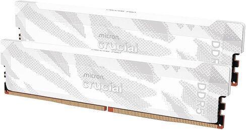 مجموعة ذاكرة الوصول العشوائي Crucial Pro DDR5 بسعة 32 جيجابايت (2 × 16 جيجابايت)، 6400 ميجاهرتز CL32، ذاكرة ألعاب سطح المكتب لرفع تردد التشغيل، متوافقة مع Intel XMP 3.0 وAMD Expo، أسود - CP2K16G64C32U5B in Kuwait