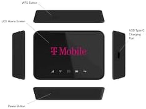 تي موبايل TMOHS1 | 4 جي إل تي إي | جهاز نقطة اتصال واي فاي محمول | قم بتوصيل ما يصل إلى 10 أجهزة | بطارية 3000 مللي أمبير in Kuwait