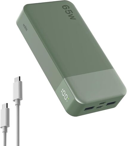 NOBIS 20000mAh Battery Pack Power Bank 65W Power Bank, Portable Charger with Digital Display, Dual USB-C/USB-A Fast Charging for Laptop, Phone, Tablet, Travel-Friendly External Battery Pack in Kuwait