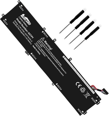 6GTPY Replacement Battery for Dell XPS 15 9560 9570 7590 Precision 5510 5520 5530, Compatible with Part Numbers 5041C 4GVGH 5D91C, 8398mAh 97Wh 6-Cell Li-ion High Performance Laptop Battery in Saudi Arabia