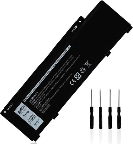 6GTPY Replacement Battery for Dell XPS 15 9560 9570 7590 Precision 5510 5520 5530, Compatible with Part Numbers 5041C 4GVGH 5D91C, 8398mAh 97Wh 6-Cell Li-ion High Performance Laptop Battery in Saudi Arabia