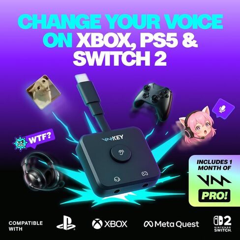 المفتاح - VMKey Real-Time AI Voice Changer وSoundboard لوحدات تحكم الألعاب (متوافق مع PS5، PS4، Xbox، SWITCH2) in Saudi Arabia