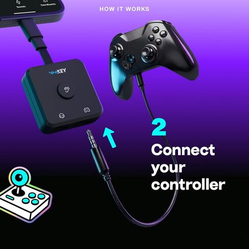 المفتاح - VMKey Real-Time AI Voice Changer وSoundboard لوحدات تحكم الألعاب (متوافق مع PS5، PS4، Xbox، SWITCH2) in Saudi Arabia