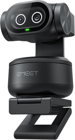 EMEET PIXY Dual-Camera AI-Powered PTZ Camera 4K, AI Tracking, PDAF&AI Autofocus 0.2s, 1/2.55'' Sony Sensor, 3 Mics, Presets, Gesture Control, 4K Webcam for Streaming and OBS/Twitch/Switch 2 Compatible in Kuwait