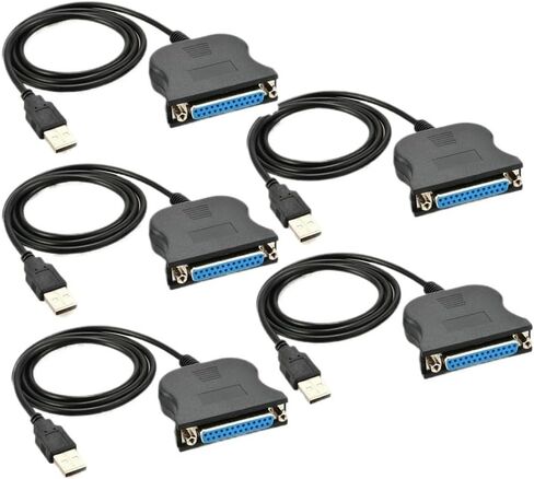 HONGP 5/10PCS USB to 25-pin DB25 Female 1284 Parallel Printer Adapter Print Converter Cable Parallel Interface Communication(1 PCS) in Saudi Arabia