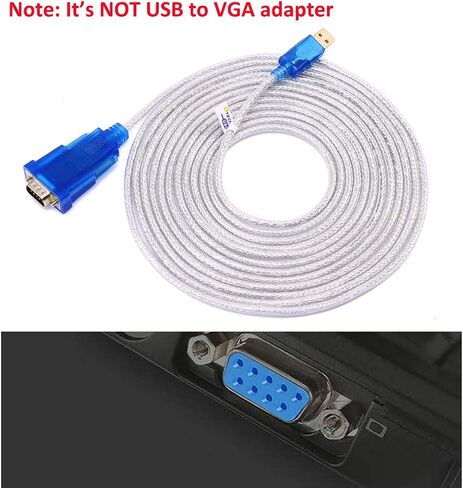 كابل محول منفذ تسلسلي DTECH بطول 10 أقدام USB 2.0 إلى RS232 DB9 مع مجموعة شرائح FTDI يدعم Windows 11 10 8 7 وMac Linux in Kuwait