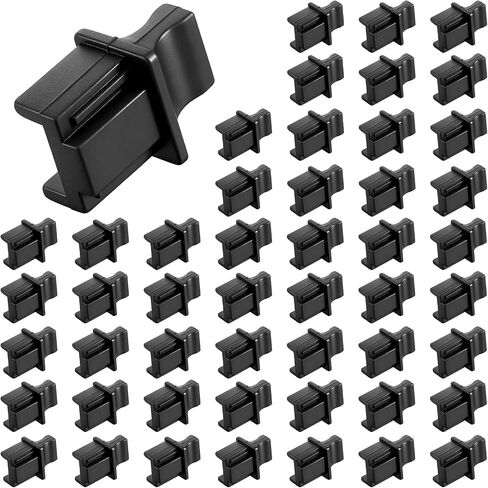 50 Pcs RJ45 Dust Covers Caps Ethernet LAN Port Protector Black Silicone Ethernet Hub Port RJ45 Anti-Dust Silicone Plugs Protector Stopper Cap for Female Ports Protectors Switch Router Media Converter in Kuwait